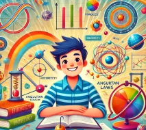 DALL·E-2024-12-17-10.13.01-A-colorful-and-educational-physics-themed-illustration-with-a-happy-student-in-the-foreground.-The-student-is-sitting-at-a-desk-smiling-and-engaged- EPFL – Physique – BA1